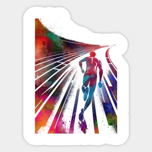 Runner sport art #runner #sport #jogging Sticker